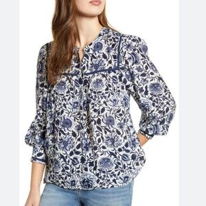 Lucky brand Sophie print popover top
